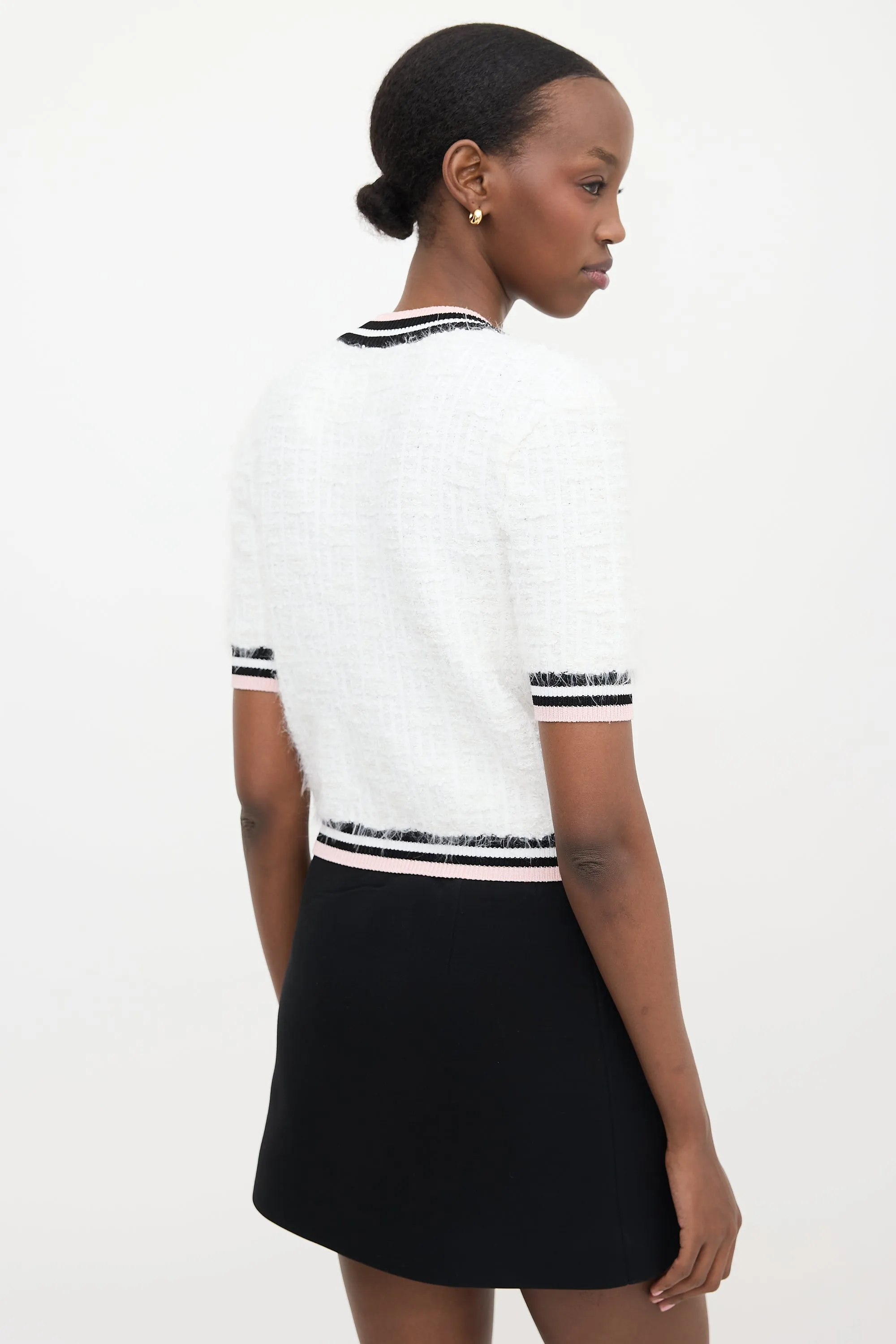 Tweed Knit Short Sleeve Cardigan sold by VSP Consignment product image thumbnail 4