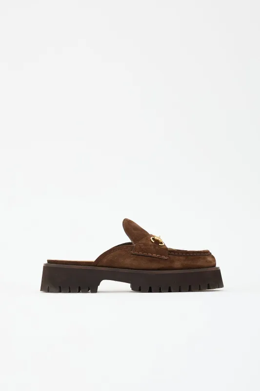 Suede Platform Mule made by Gucci