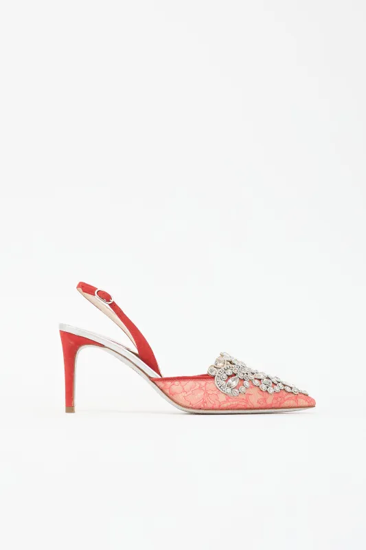 Lace Veneziana Heel made by Rene Caovilla
