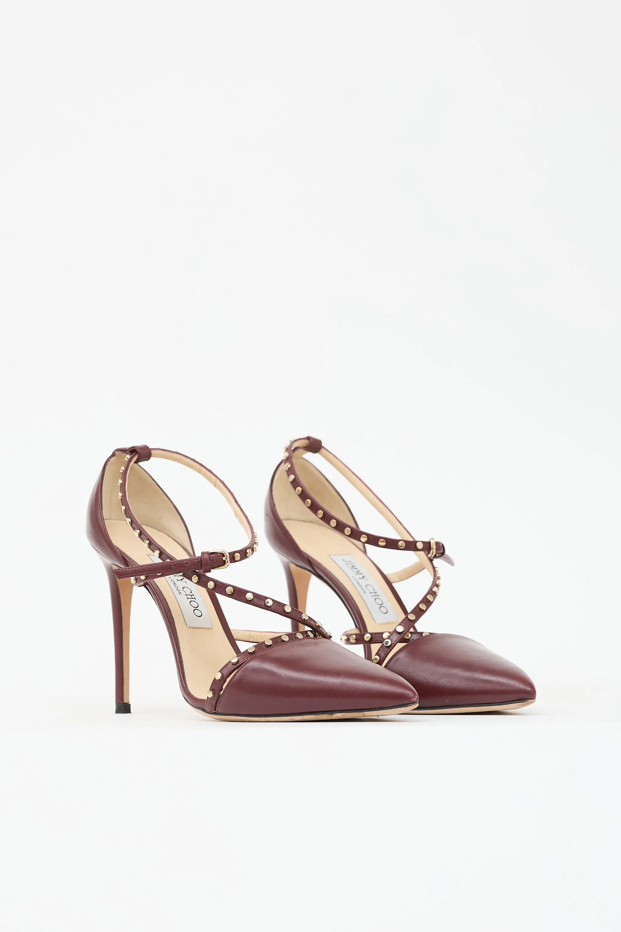 Leather Studded Tiff Heel sold by VSP Consignment product image thumbnail 2