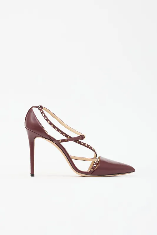 Leather Studded Tiff Heel made by Jimmy Choo