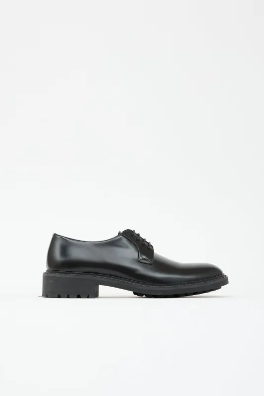 Leather Antoine Derby  Oxford made by Yves Saint Laurent