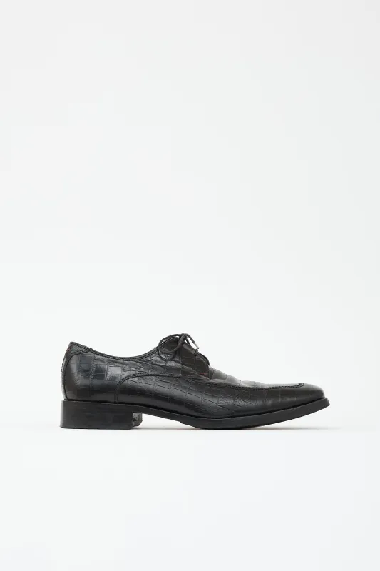 Embossed Leather Oxford made by Yves Saint Laurent