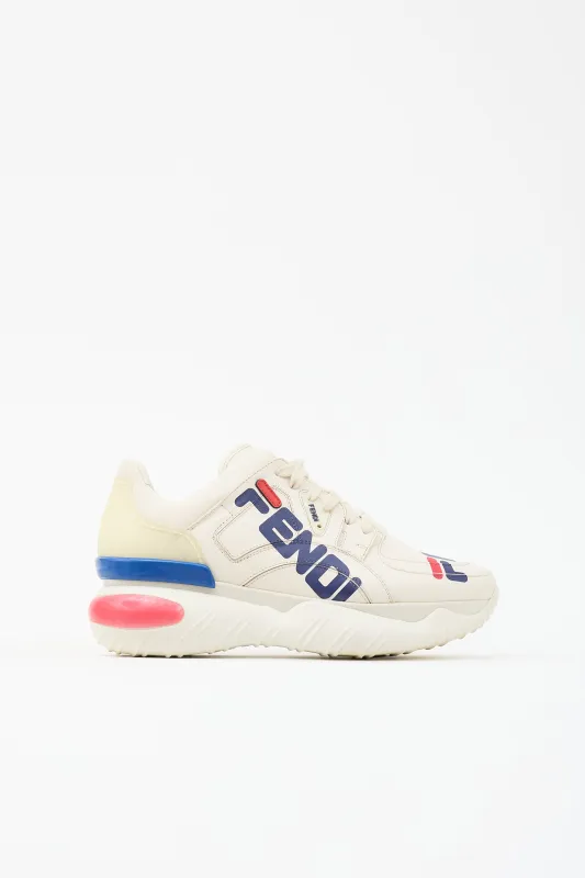 X Fila Leather Mania Platform Sneaker made by Fendi