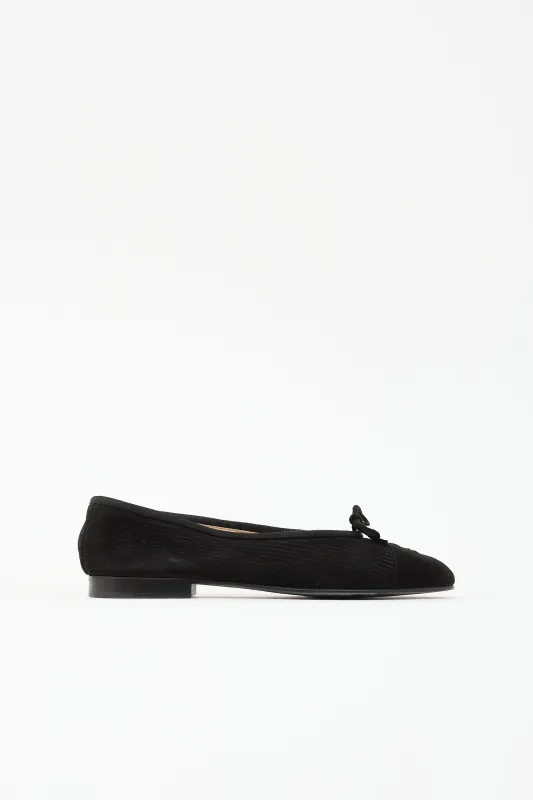 Suede CC Ballet Flat made by Chanel