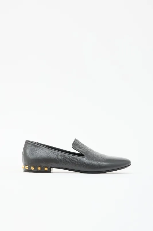 Aged Leather Studded Loafer made by Balenciaga