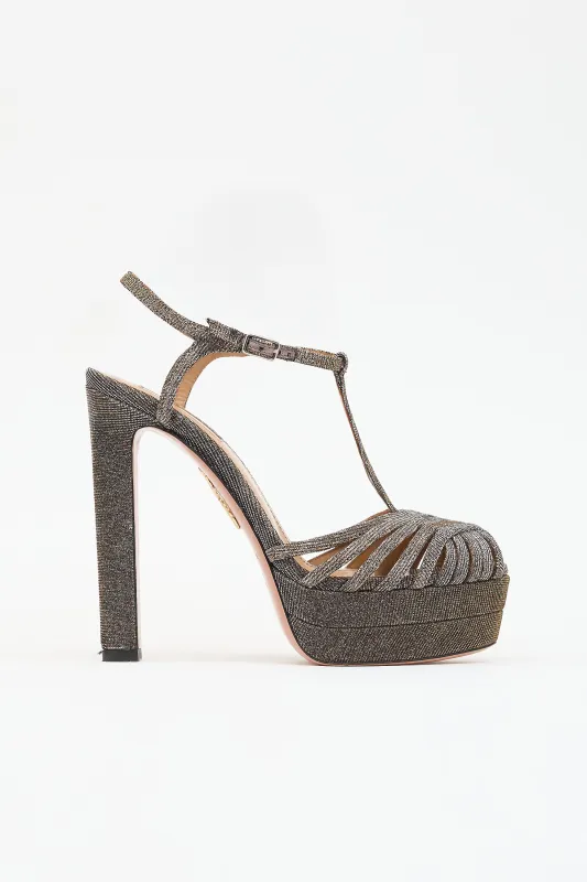 Metallic Platform Sandal made by Aquazzura