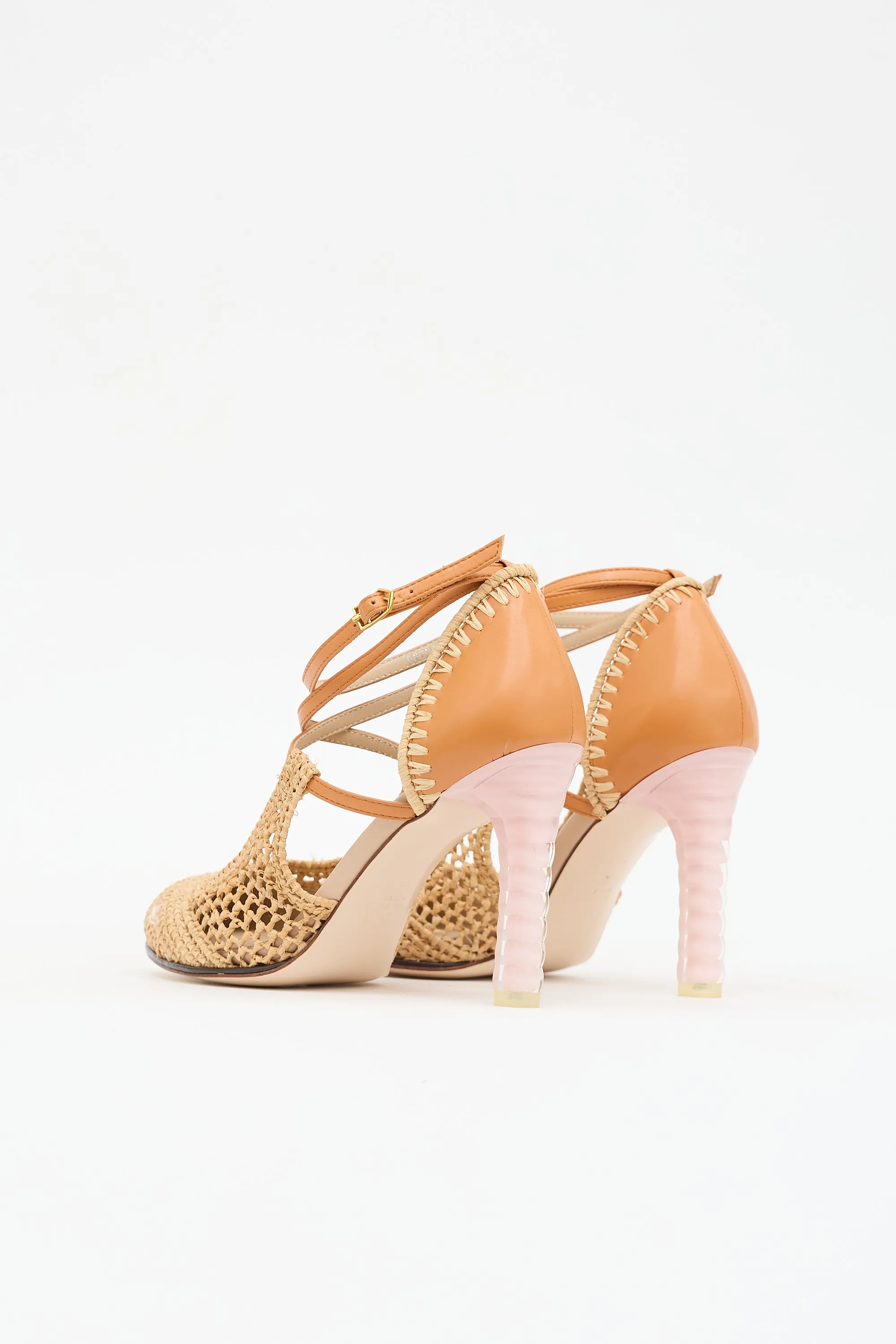 Leather & Crochet Pump sold by VSP Consignment product image thumbnail 4