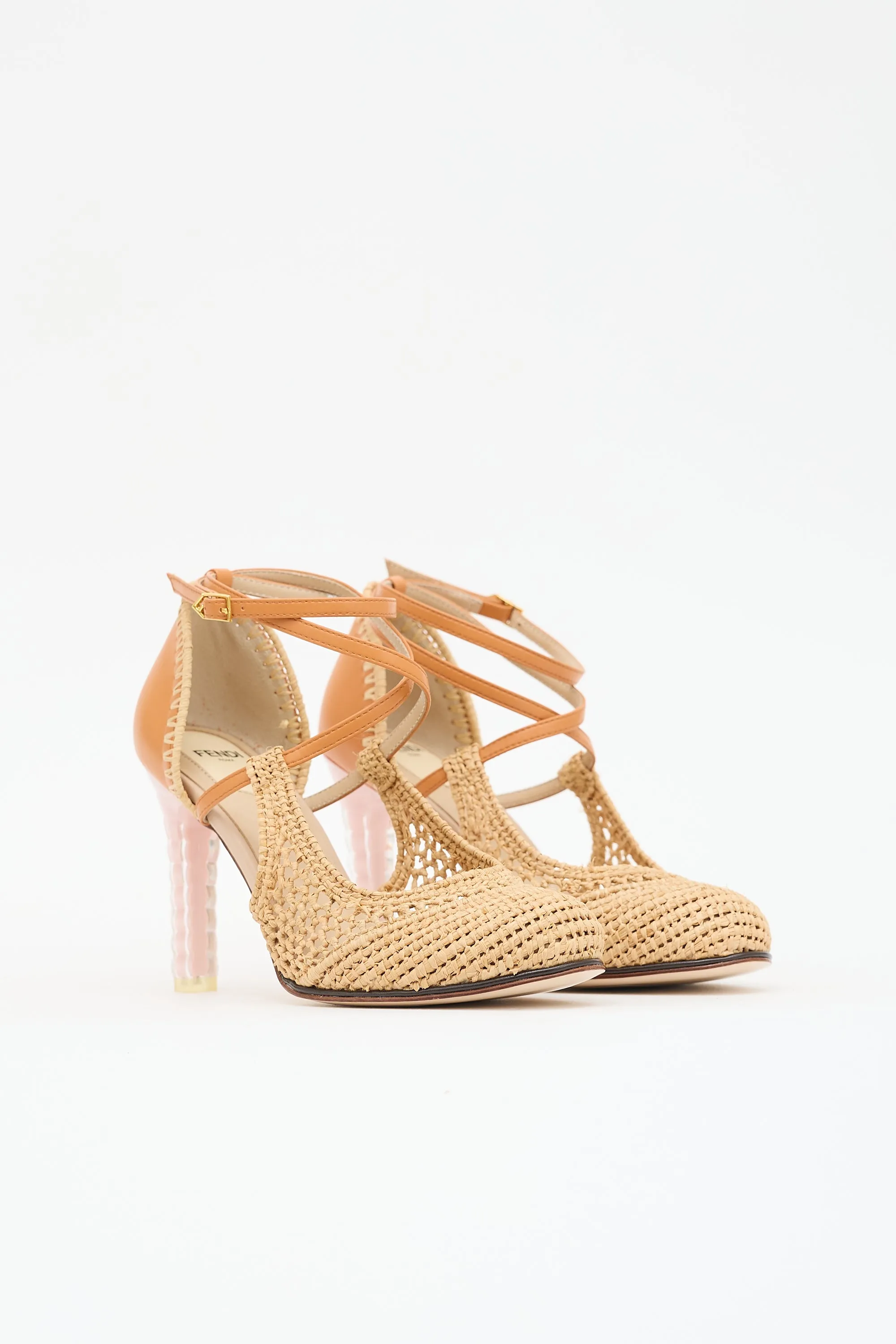 Leather & Crochet Pump sold by VSP Consignment product image thumbnail 2
