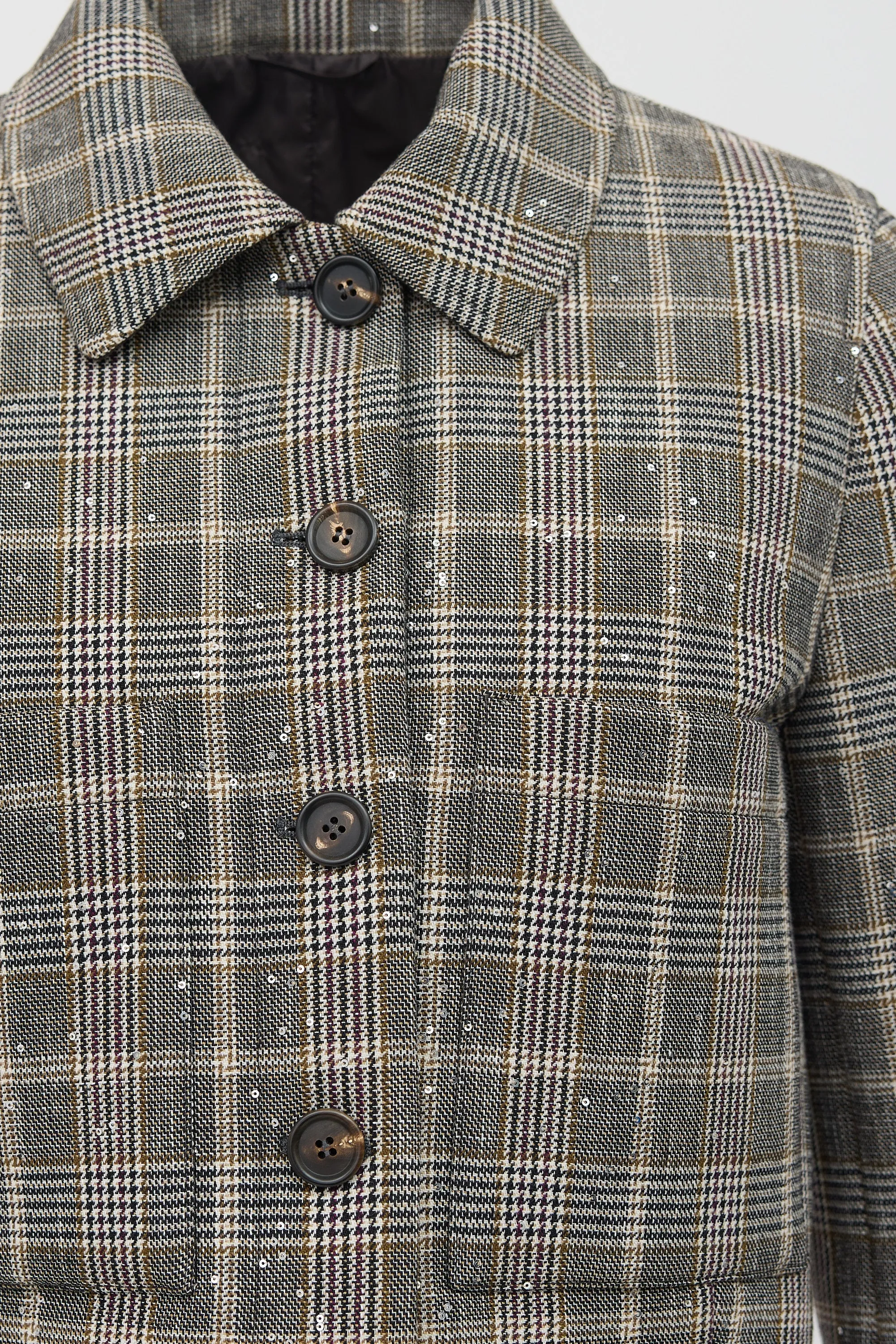 Wool Glen Check Padded Jacket sold by VSP Consignment product image thumbnail 2