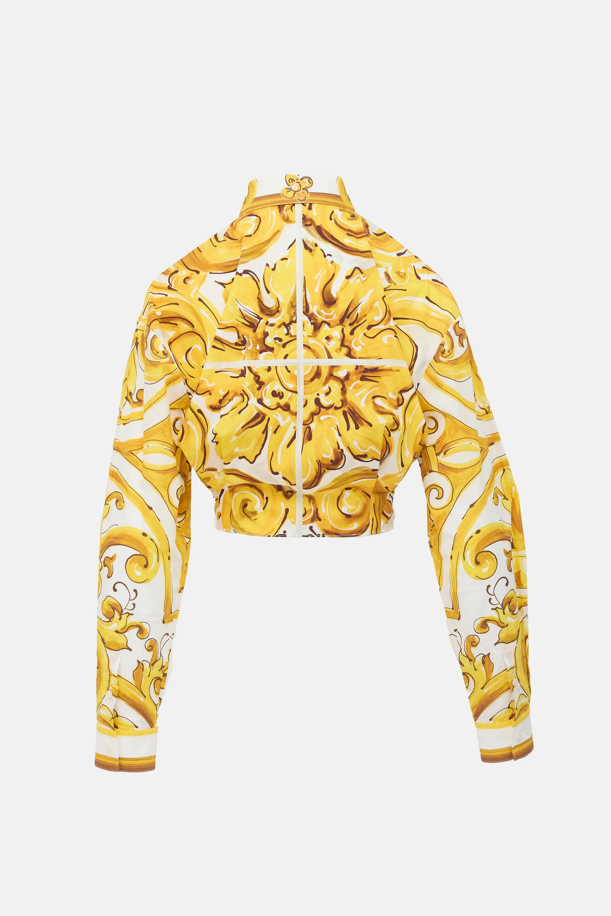 Majolica Tie Cropped Shirt sold by VSP Consignment product image thumbnail 2