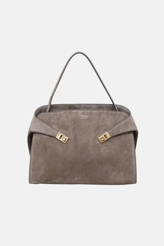 Suede Soft Hug Bag made by Salvatore Ferragamo