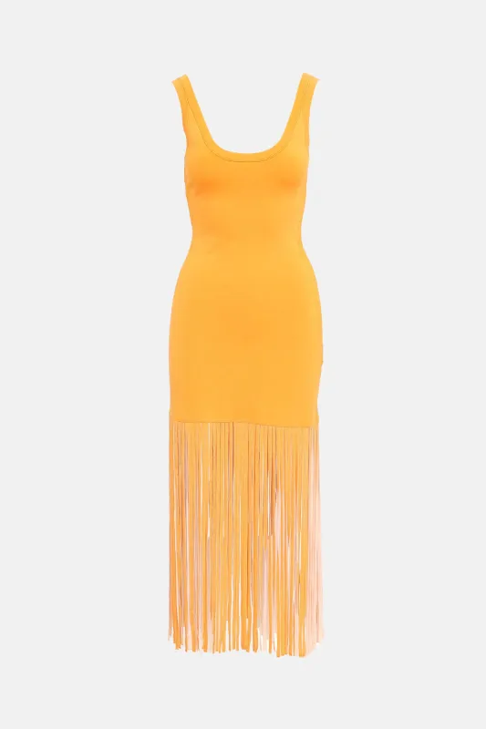 Fringe Midi Dress made by Sandro
