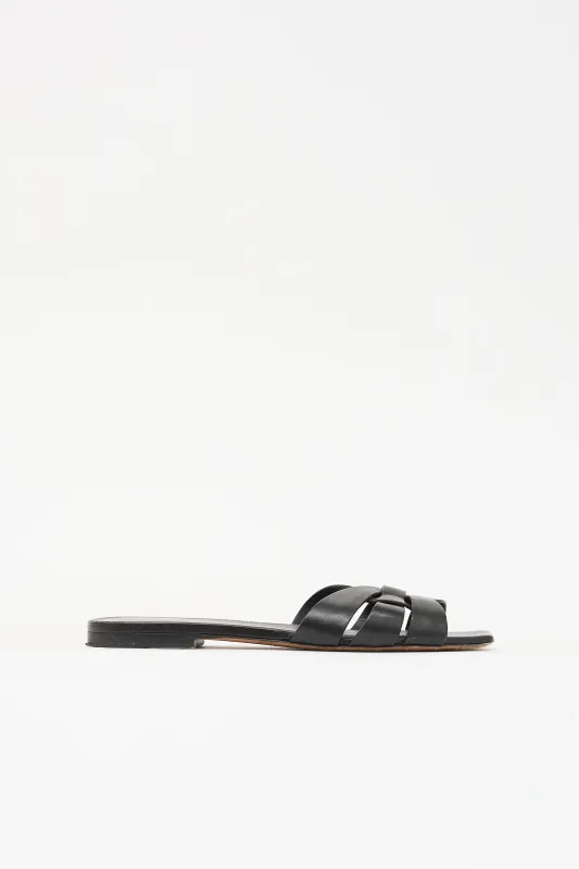 Leather Tribute Sandal made by Yves Saint Laurent