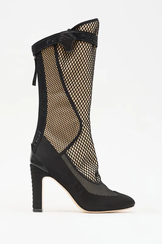 FW 2020 Color Block Sock Boot made by Fendi
