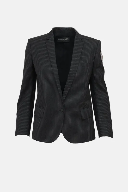 C. 2011 Pinstripe Blazer made by Balmain
