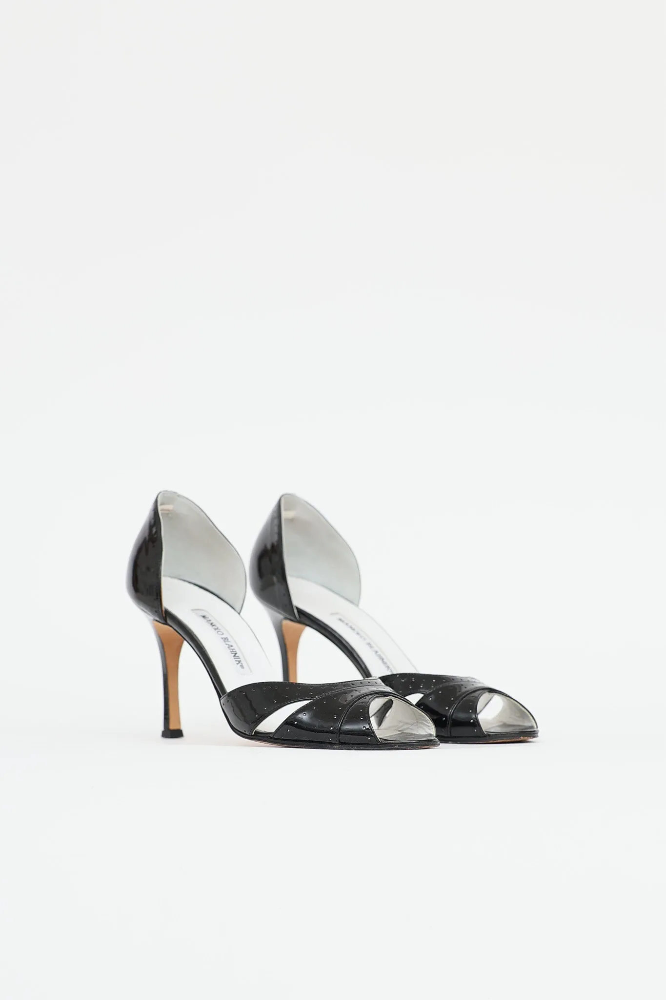 Patent Brogue Peep Toe Pump sold by VSP Consignment product image thumbnail 2