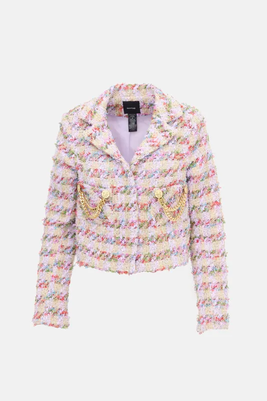 Wool Tweed Chain Jacket made by Smythe