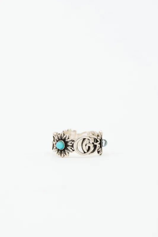 Sterling Silver GG Marmont Ring made by Gucci