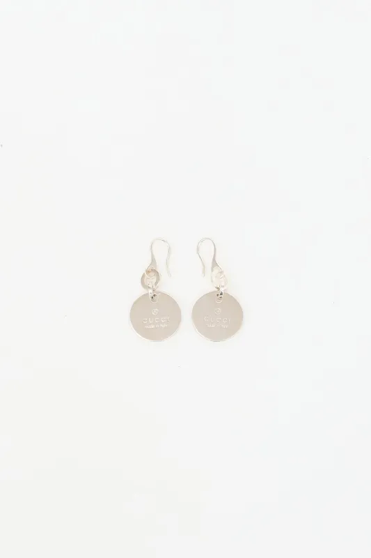 Sterling Silver Logo Drop Earrings made by Gucci