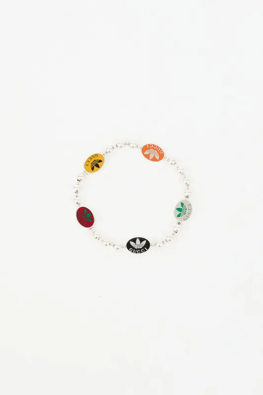 X Adidas Sterling Silver Charm Bracelet made by Gucci