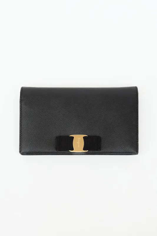 Leather Vara Bow Wallet On Chain made by Salvatore Ferragamo