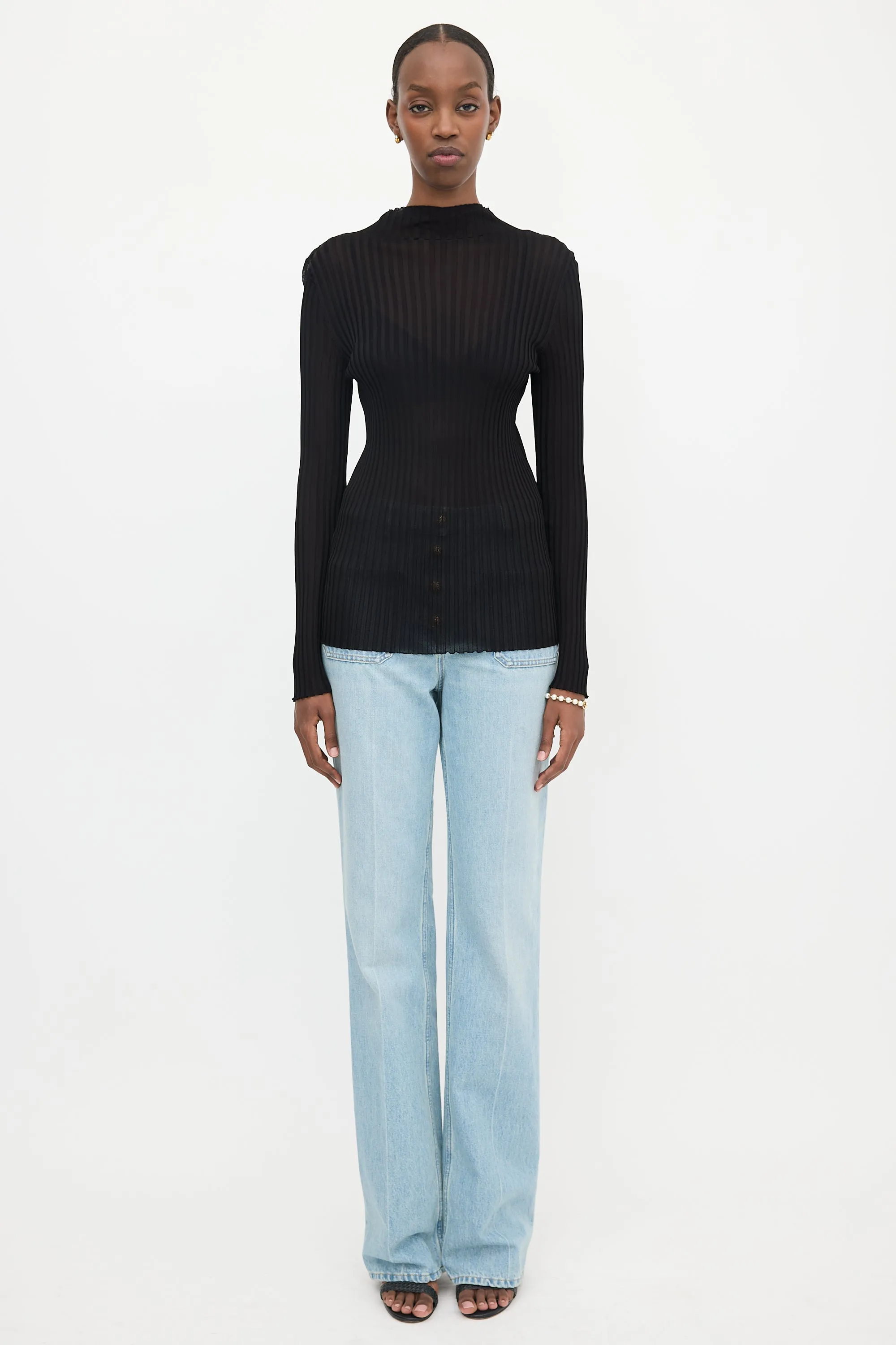 Sheer Rib Knit Top sold by VSP Consignment