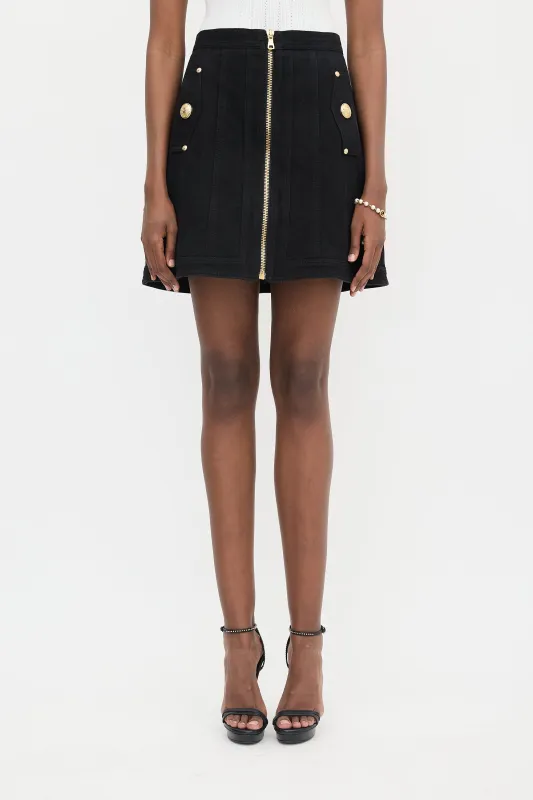 Denim Mini Skirt made by Balmain