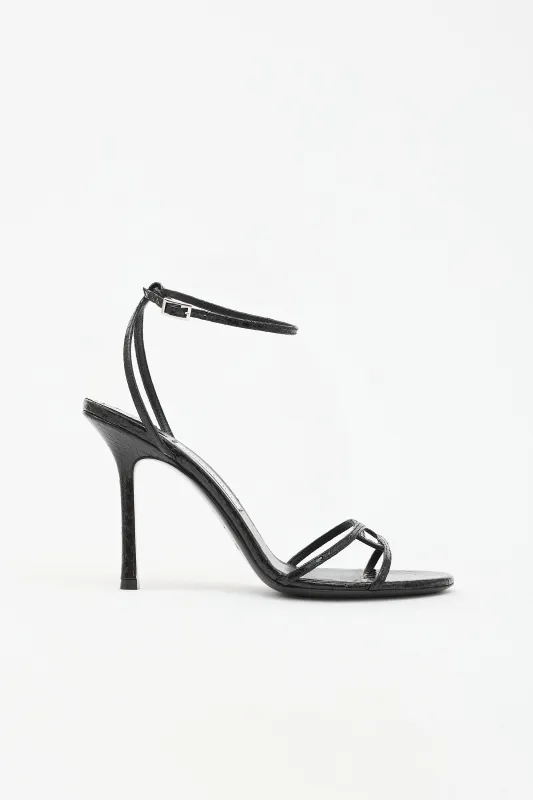 Embossed Leather Leo Sandal made by Jimmy Choo
