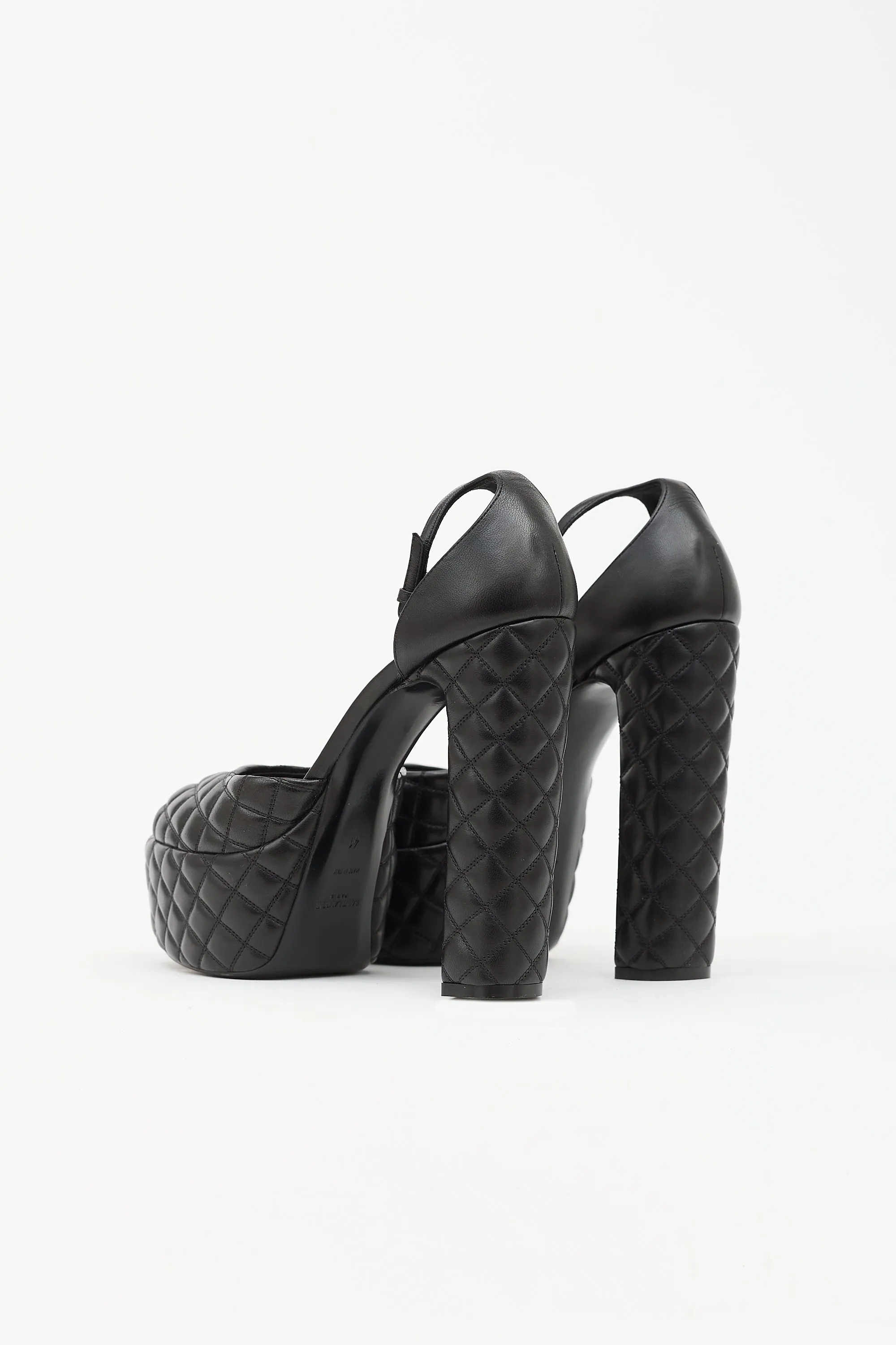 Quilted Leather Jodie Heel sold by VSP Consignment product image thumbnail 4