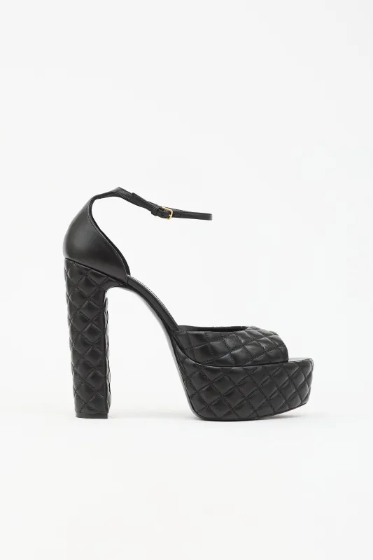 Quilted Leather Jodie Heel made by Yves Saint Laurent