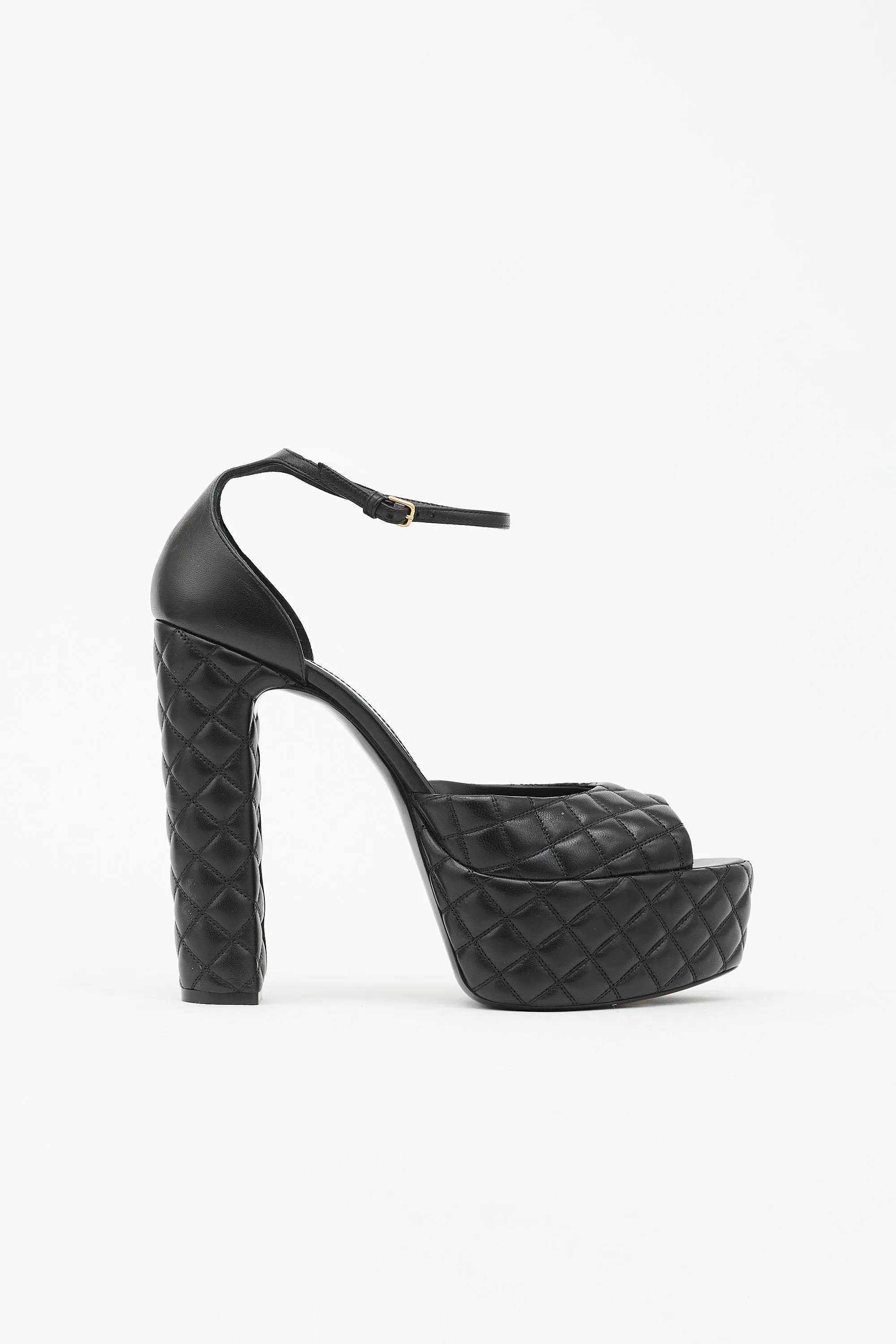 Quilted Leather Jodie Heel sold by VSP Consignment