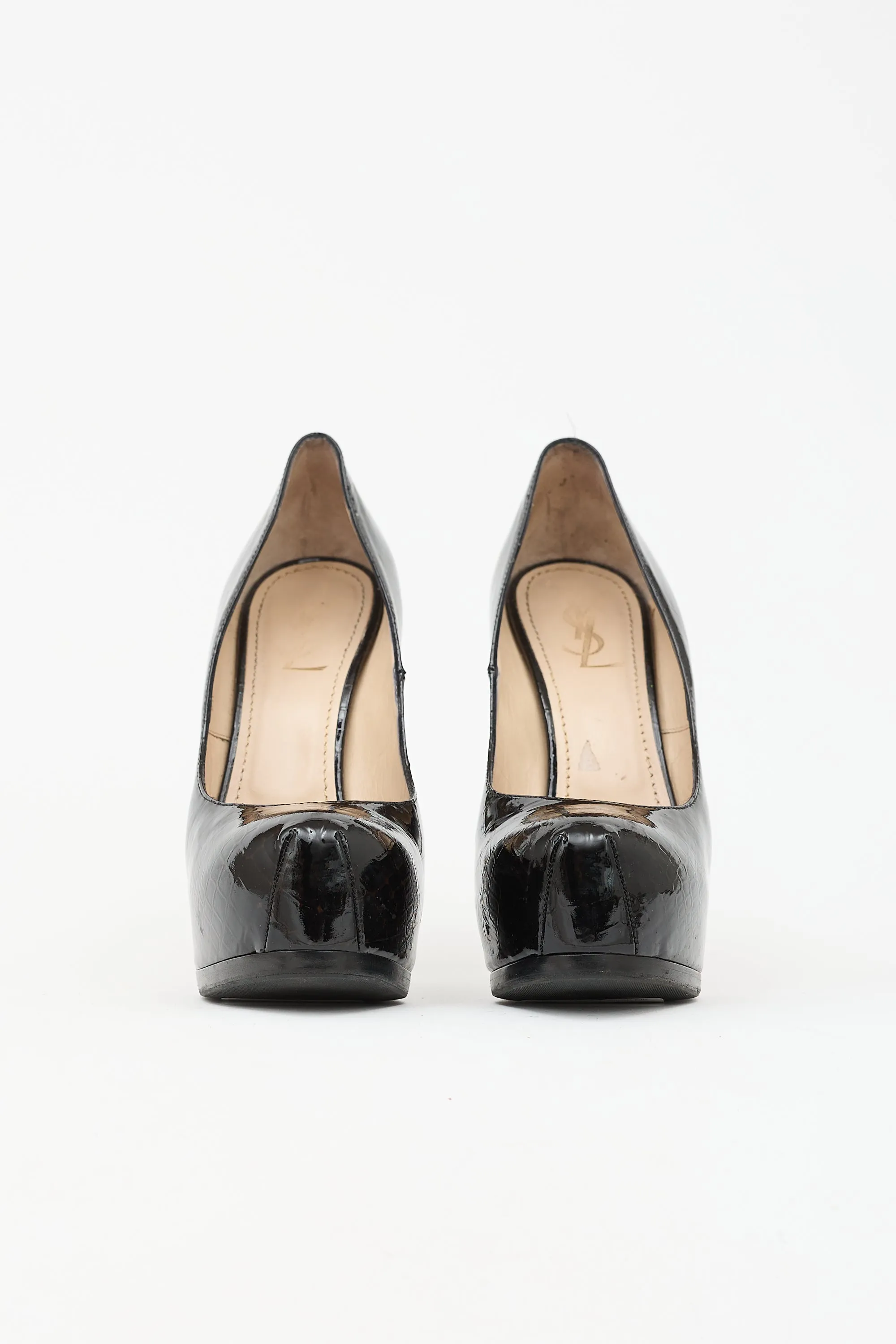 Embossed Patent Platform Heel sold by VSP Consignment product image thumbnail 3