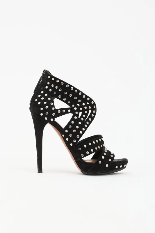 Suede Studded Sandal made by Alaia