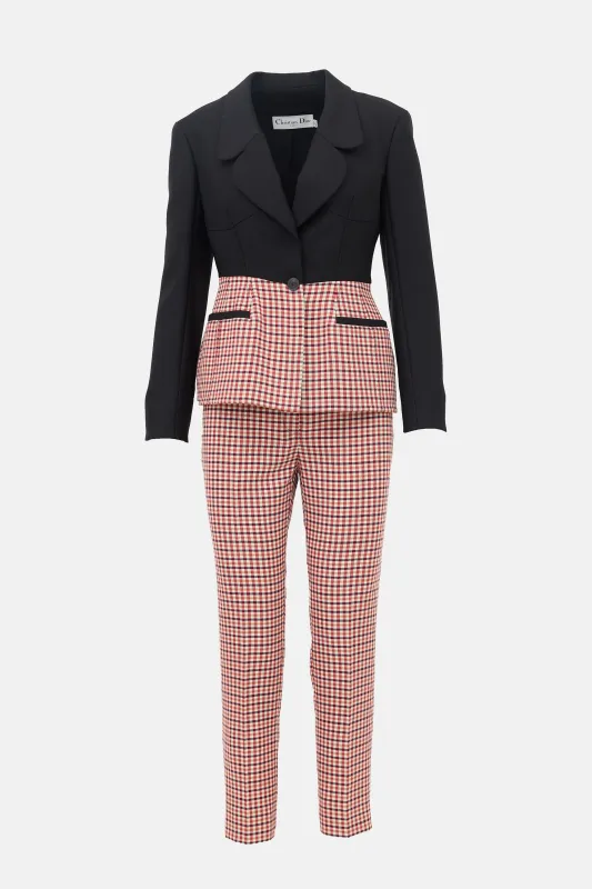 Wool Check Suit Set made by Dior