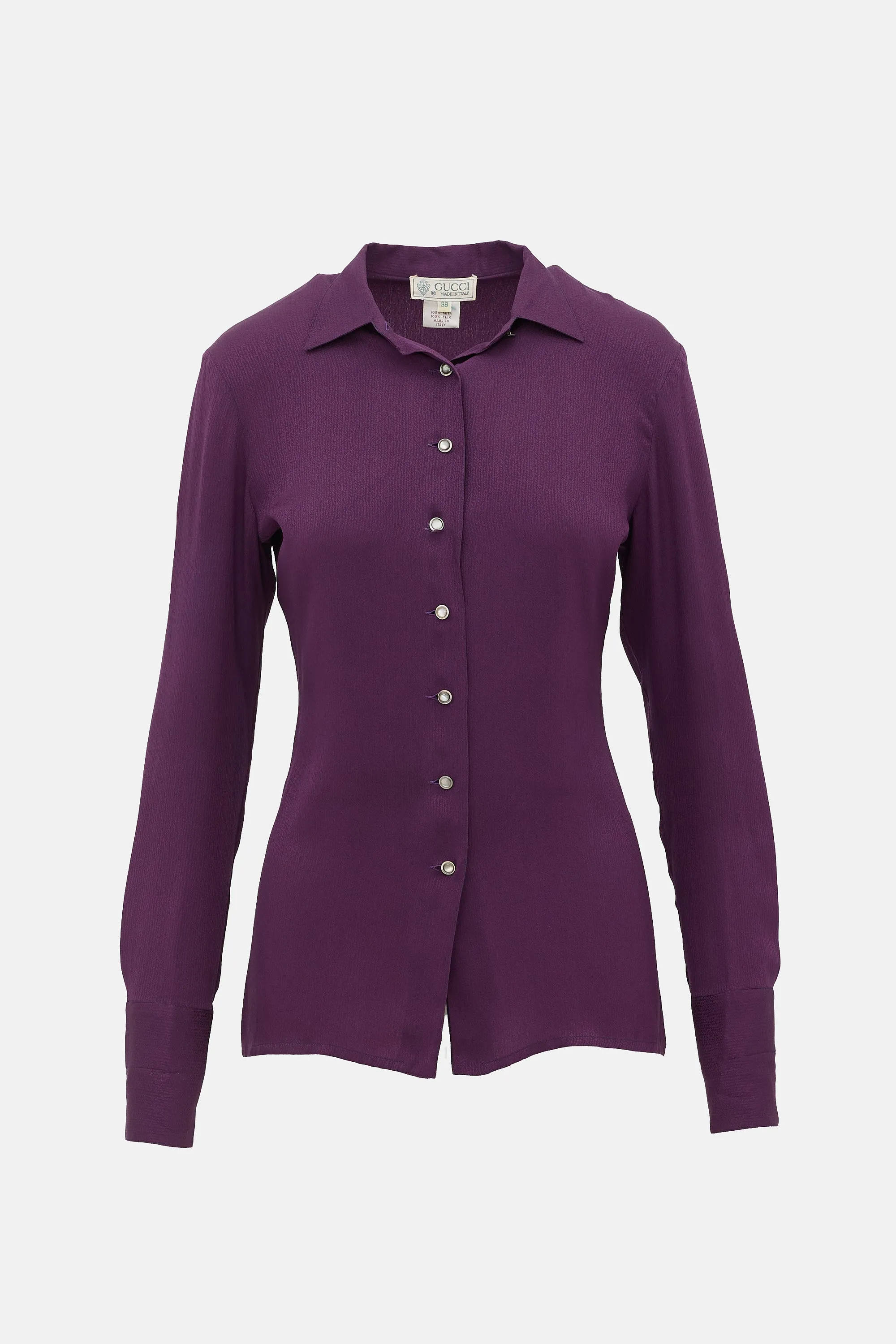 Vintage Silk Jacquard Shirt sold by VSP Consignment
