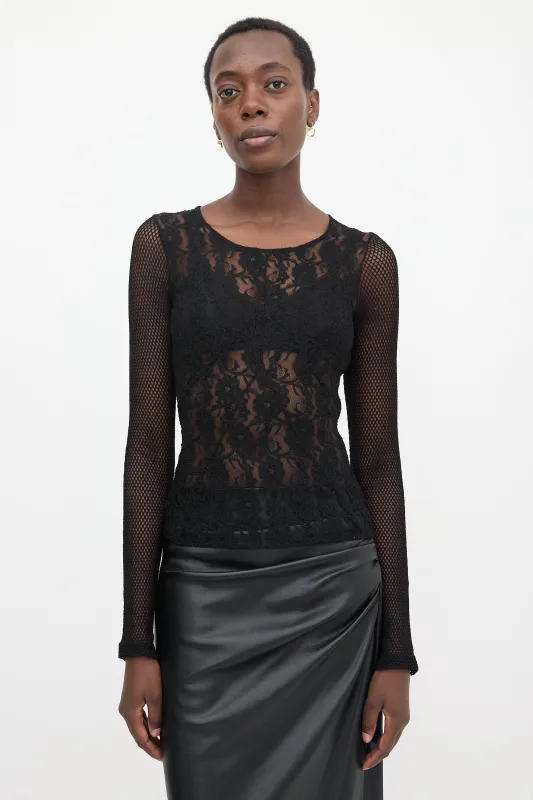 D&G Lace & Mesh Top made by Dolce & Gabanna