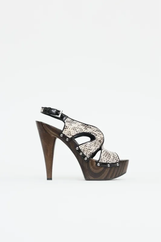 Slingback Platform Sandal made by Dior
