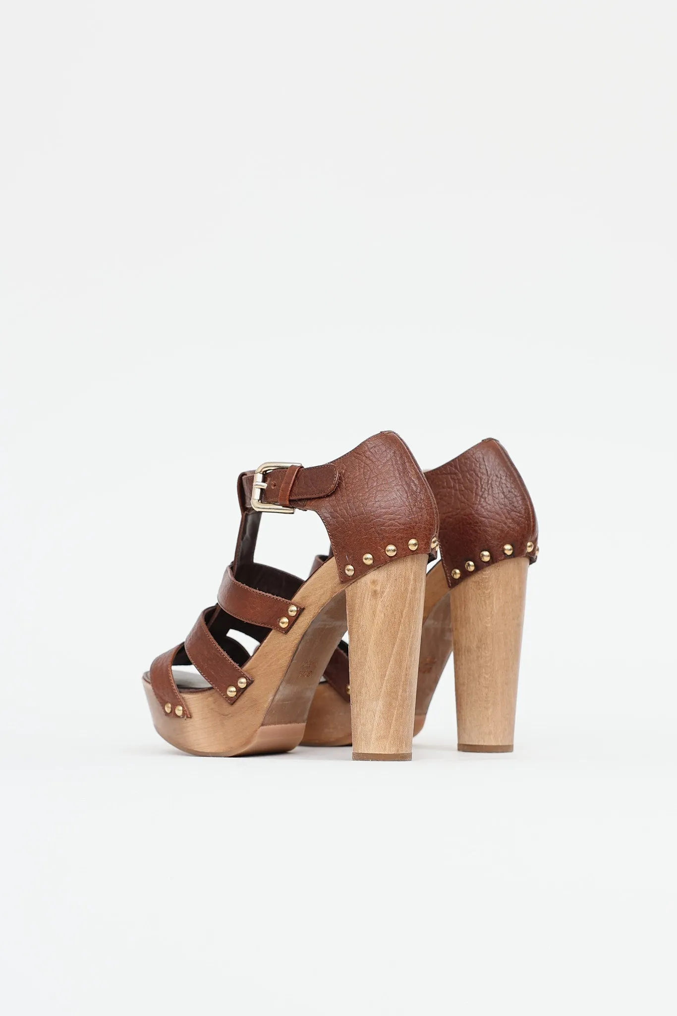 Wood Platform Sandal sold by VSP Consignment product image thumbnail 4