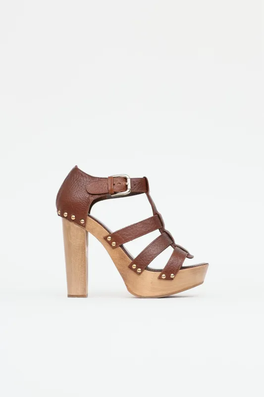 Wood Platform Sandal made by Dolce & Gabanna