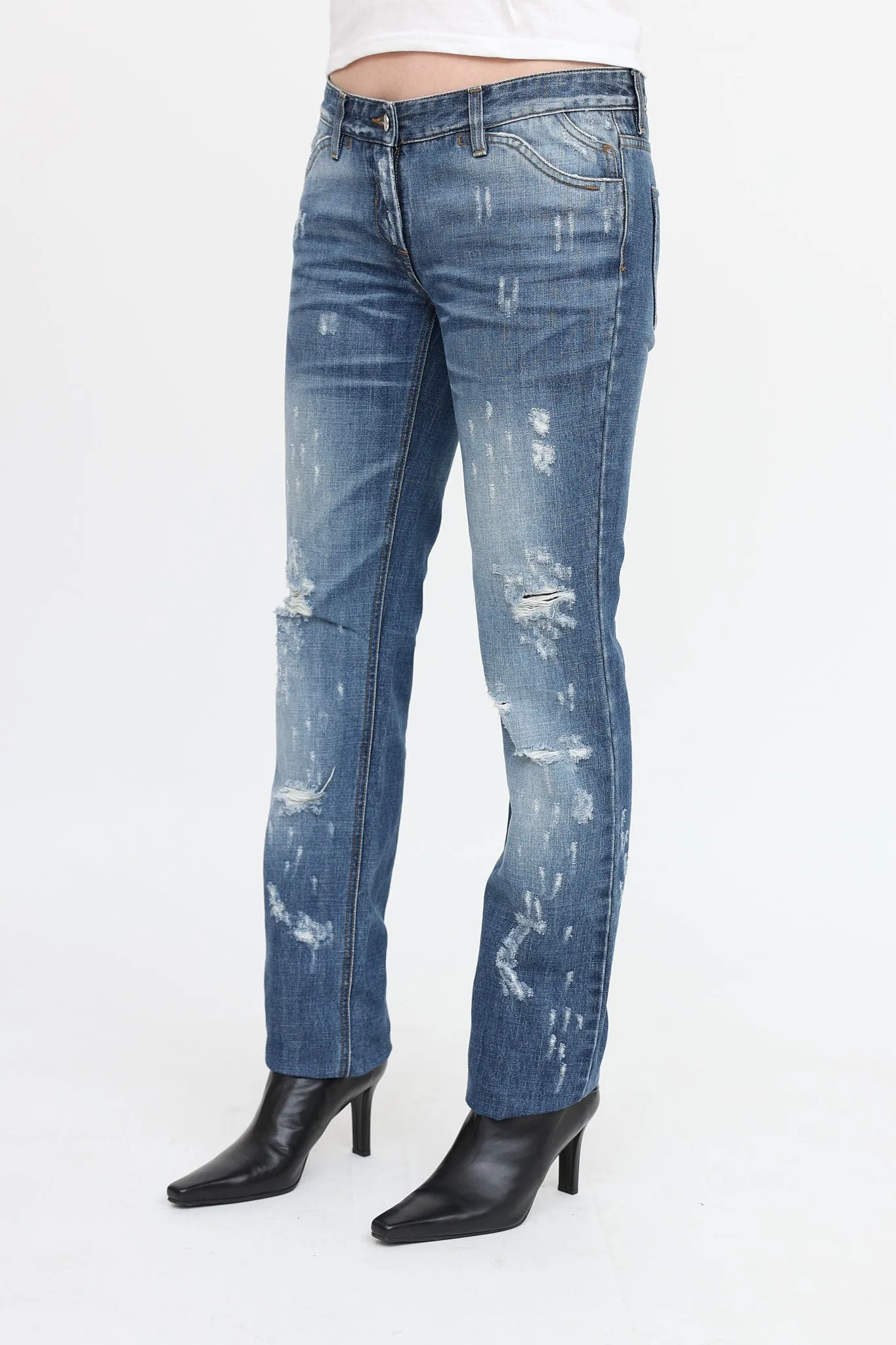 Distressed Low Rise Jeans sold by VSP Consignment product image thumbnail 2