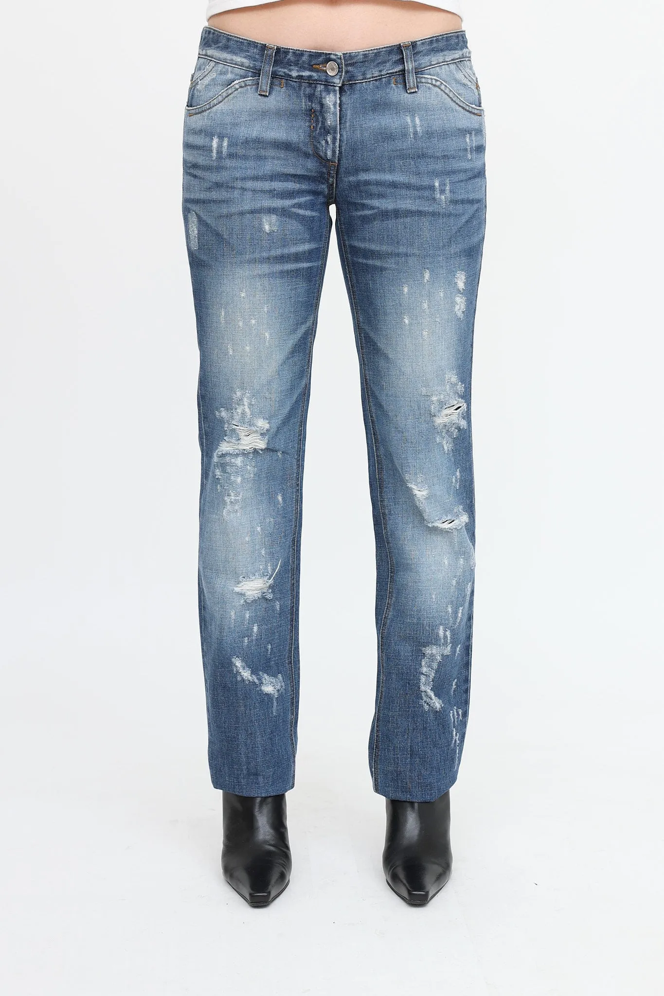 Distressed Low Rise Jeans sold by VSP Consignment