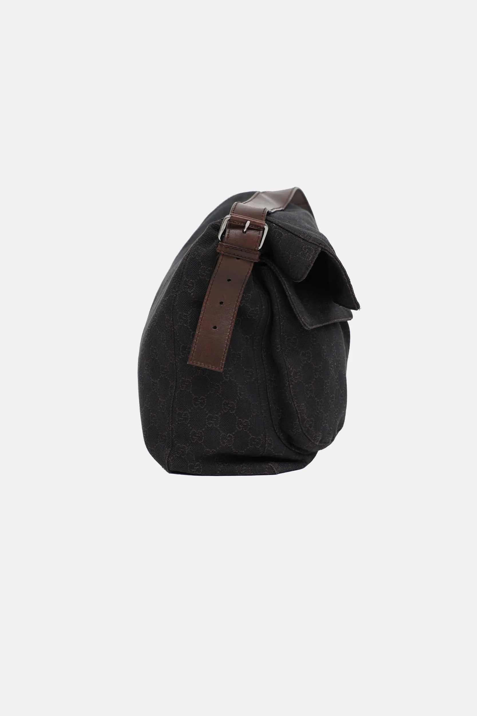 C. 2000s Denim Monogram Messenger Bag sold by VSP Consignment product image thumbnail 4