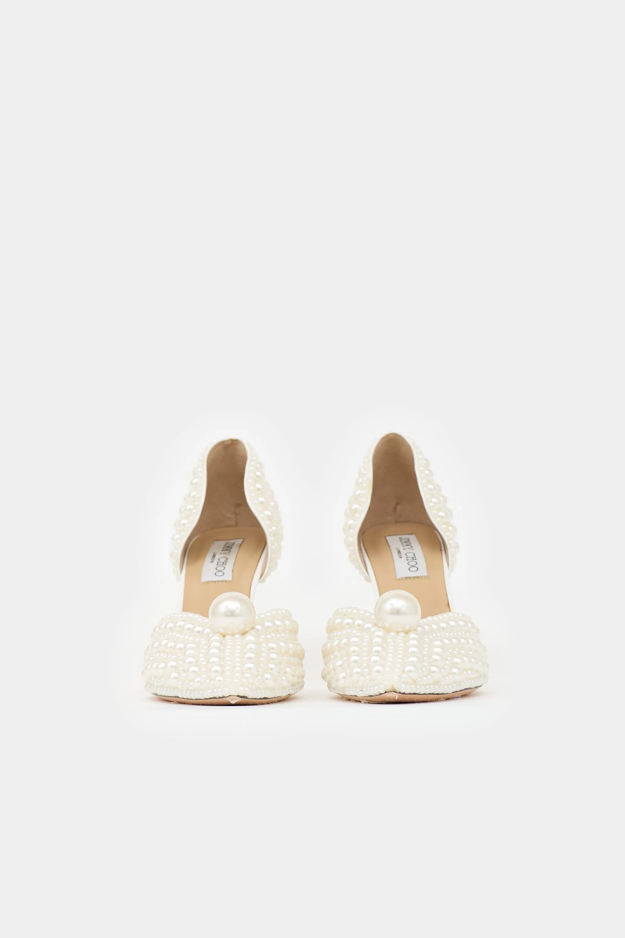 Leather Pearl Embellished Pump sold by VSP Consignment product image thumbnail 3