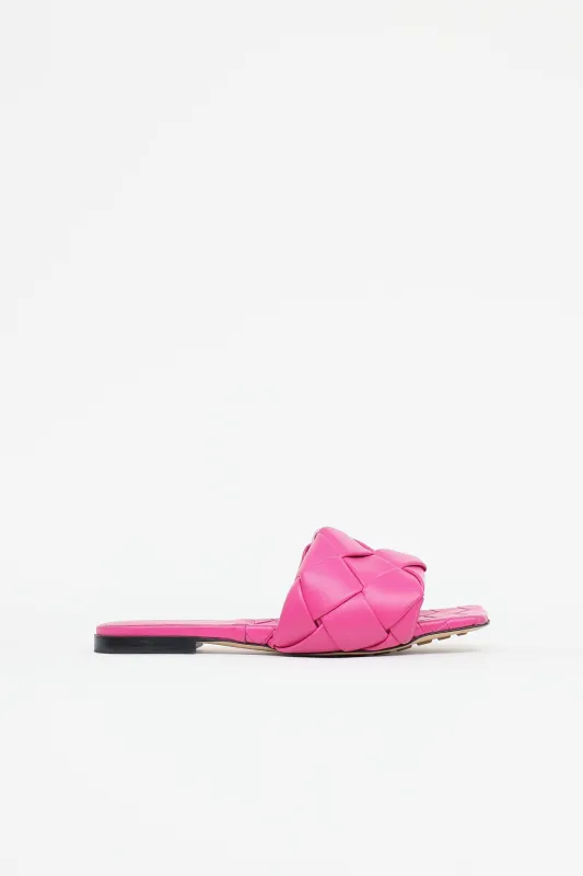 Leather Lido Slide made by Bottega Veneta