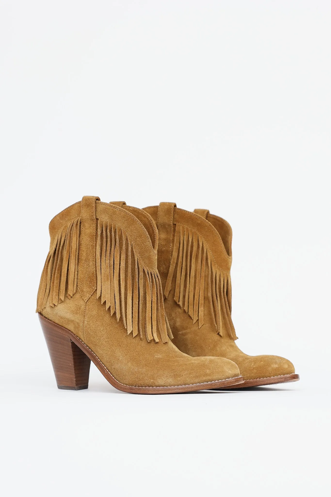 Suede Fringe Boot sold by VSP Consignment product image thumbnail 2