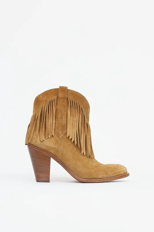 Suede Fringe Boot made by Yves Saint Laurent