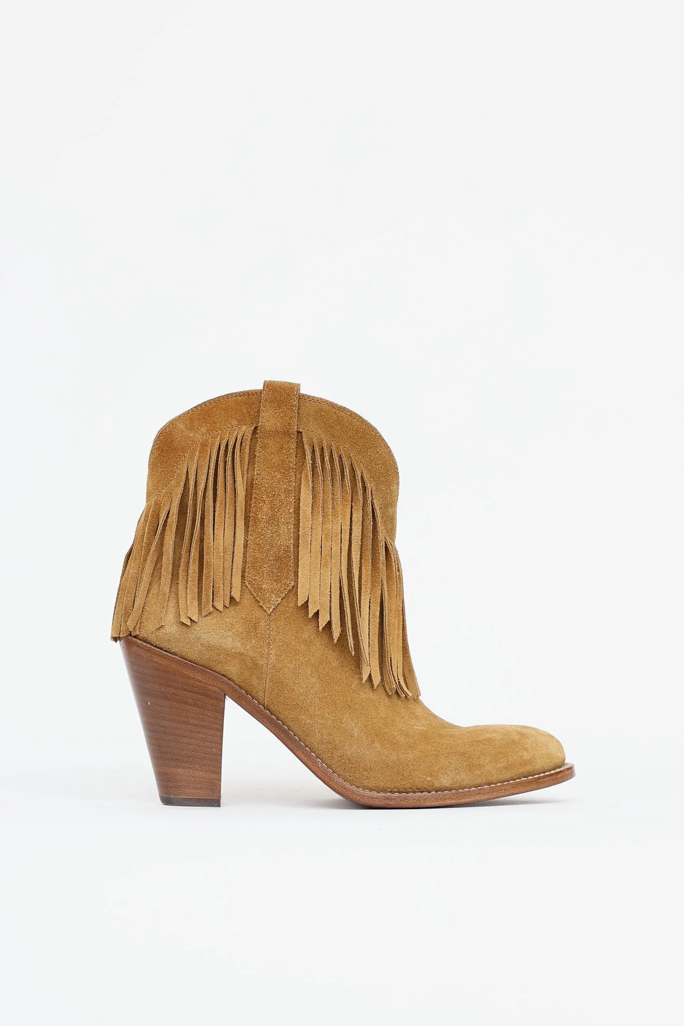 Suede Fringe Boot sold by VSP Consignment