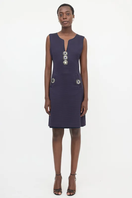 Textured Sleeveless Midi Dress made by Fendi