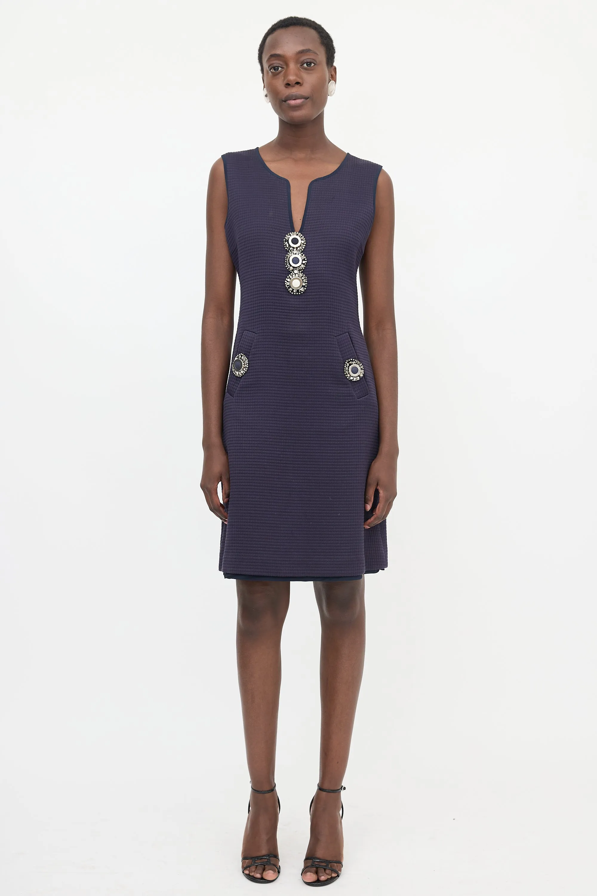 Textured Sleeveless Midi Dress sold by VSP Consignment
